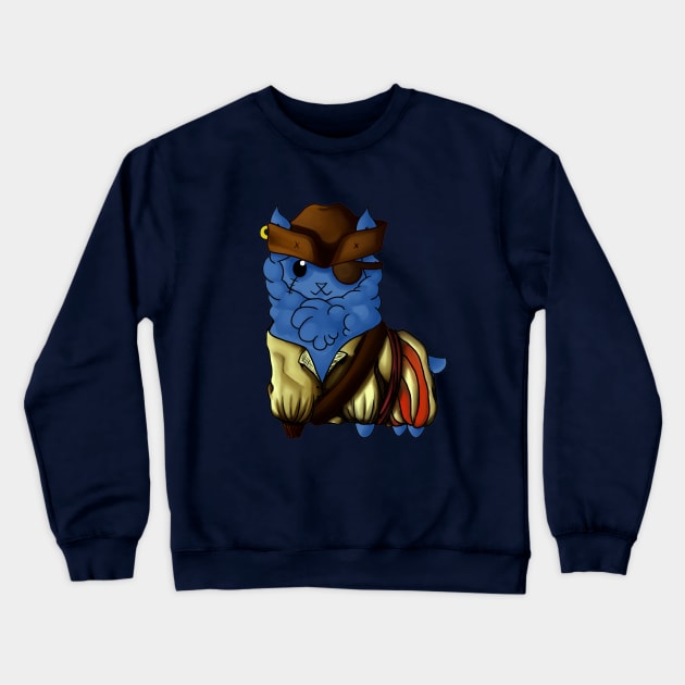 Pirate Alpaca Crewneck Sweatshirt by RaveRaptor Arts
